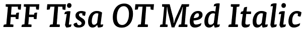 FF Tisa OT Med Italic Font