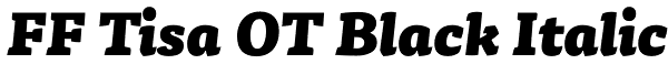 FF Tisa OT Black Italic Font