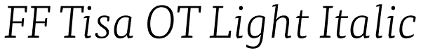 FF Tisa OT Light Italic Font