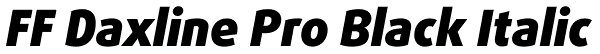 FF Daxline Pro Black Italic Font