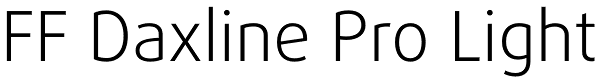 FF Daxline Pro Light Font