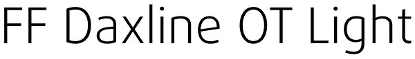 FF Daxline OT Light Font