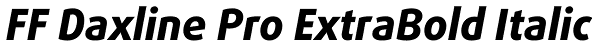 FF Daxline Pro ExtraBold Italic Font