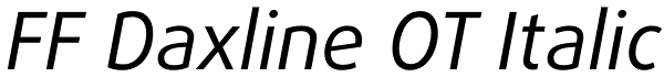 FF Daxline OT Italic Font