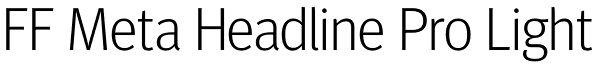 FF Meta Headline Pro Light Font