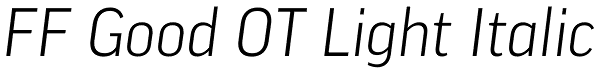 FF Good OT Light Italic Font