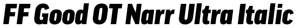 FF Good OT Narr Ultra Italic Font