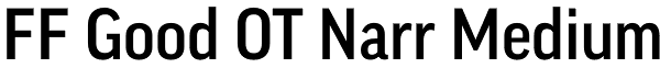 FF Good OT Narr Medium Font