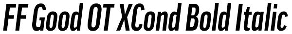 FF Good OT XCond Bold Italic Font