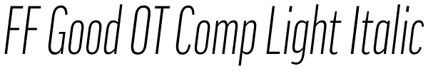 FF Good OT Comp Light Italic Font