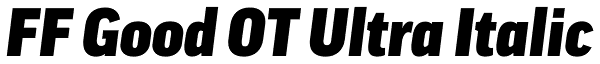 FF Good OT Ultra Italic Font