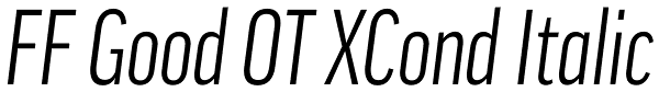 FF Good OT XCond Italic Font