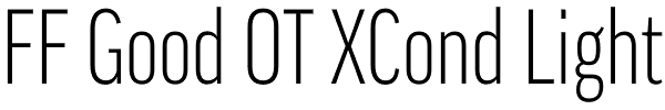 FF Good OT XCond Light Font