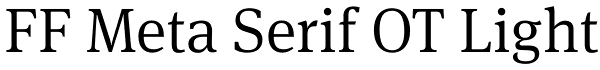 FF Meta Serif OT Light Font