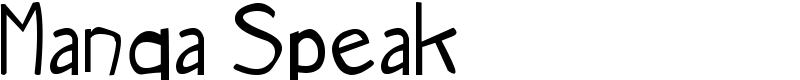 Manga Speak Font