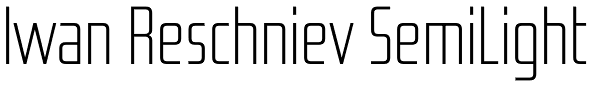 Iwan Reschniev SemiLight Font