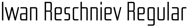 Iwan Reschniev Regular Font