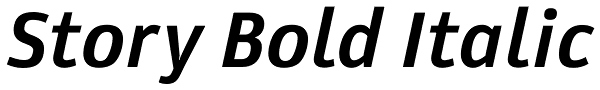 Story Bold Italic Font