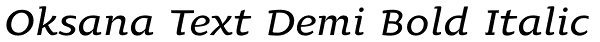Oksana Text Demi Bold Italic Font