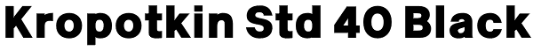 Kropotkin Std 40 Black Font