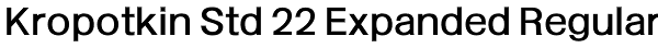 Kropotkin Std 22 Expanded Regular Font