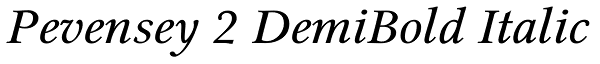 Pevensey 2 DemiBold Italic Font