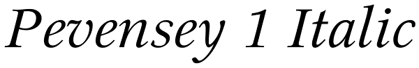 Pevensey 1 Italic Font