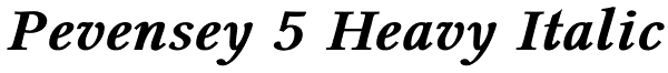 Pevensey 5 Heavy Italic Font