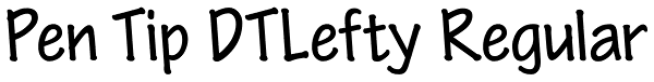 Pen Tip DTLefty Regular Font