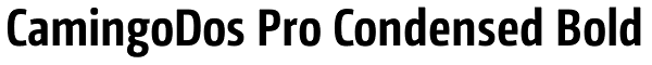 CamingoDos Pro Condensed Bold Font