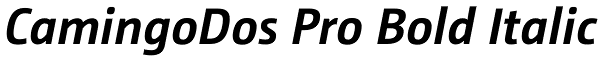 CamingoDos Pro Bold Italic Font