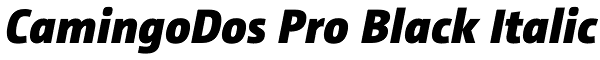 CamingoDos Pro Black Italic Font