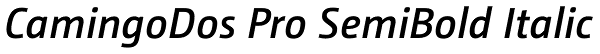 CamingoDos Pro SemiBold Italic Font