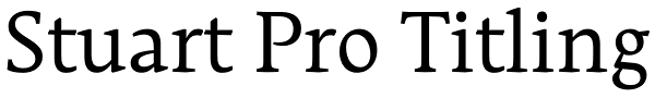 Stuart Pro Titling Font