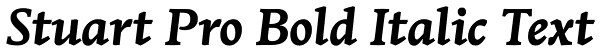 Stuart Pro Bold Italic Text Font