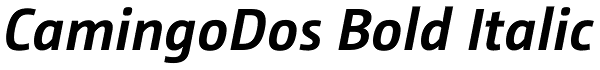 CamingoDos Bold Italic Font