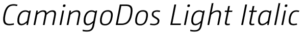 CamingoDos Light Italic Font