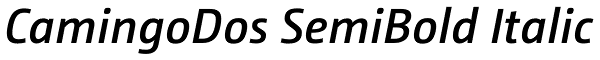 CamingoDos SemiBold Italic Font