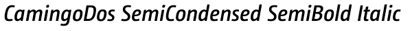 CamingoDos SemiCondensed SemiBold Italic Font