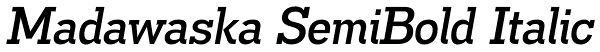 Madawaska SemiBold Italic Font