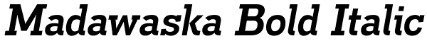 Madawaska Bold Italic Font