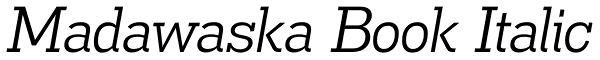 Madawaska Book Italic Font