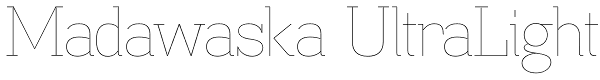 Madawaska UltraLight Font