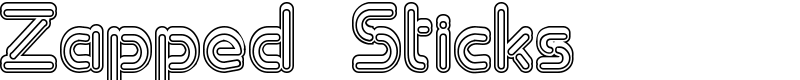 Zapped Sticks Font