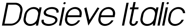 Dasieve Italic Font