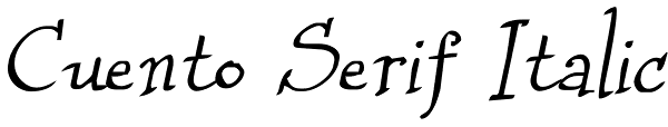 Cuento Serif Italic Font