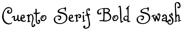 Cuento Serif Bold Swash Font