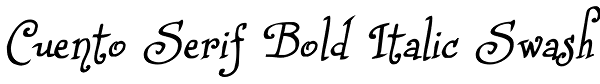 Cuento Serif Bold Italic Swash Font