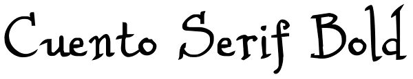 Cuento Serif Bold Font