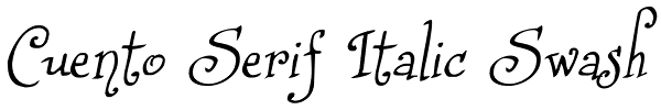 Cuento Serif Italic Swash Font